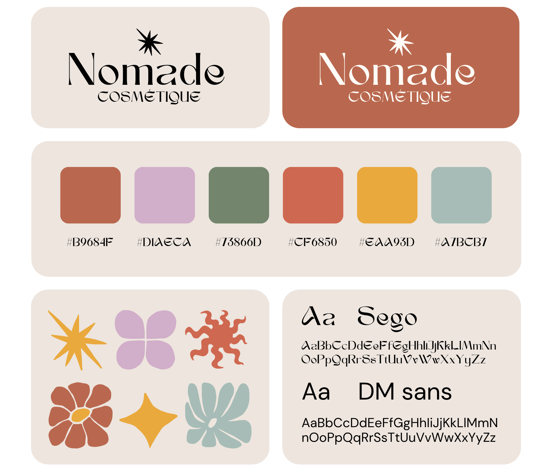 Planche de Marque Charte Graphique Élégant Moderne Coloré Rouge Beige